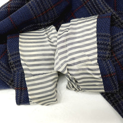 【中古】ボリオリ BOGLIOLI DOVER ウール チェック 3B テーラードジャケット ネイビーxグレー【サイズ44】【 状態ランクC 】【 メンズ 】