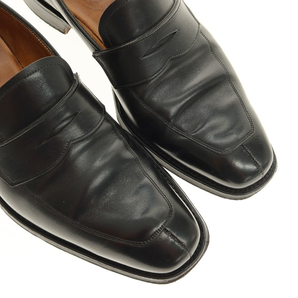 【中古】チーニー CHEANEY カーフ レザー コインローファー ブラック【サイズ6】【 状態ランクC 】【 メンズ 】