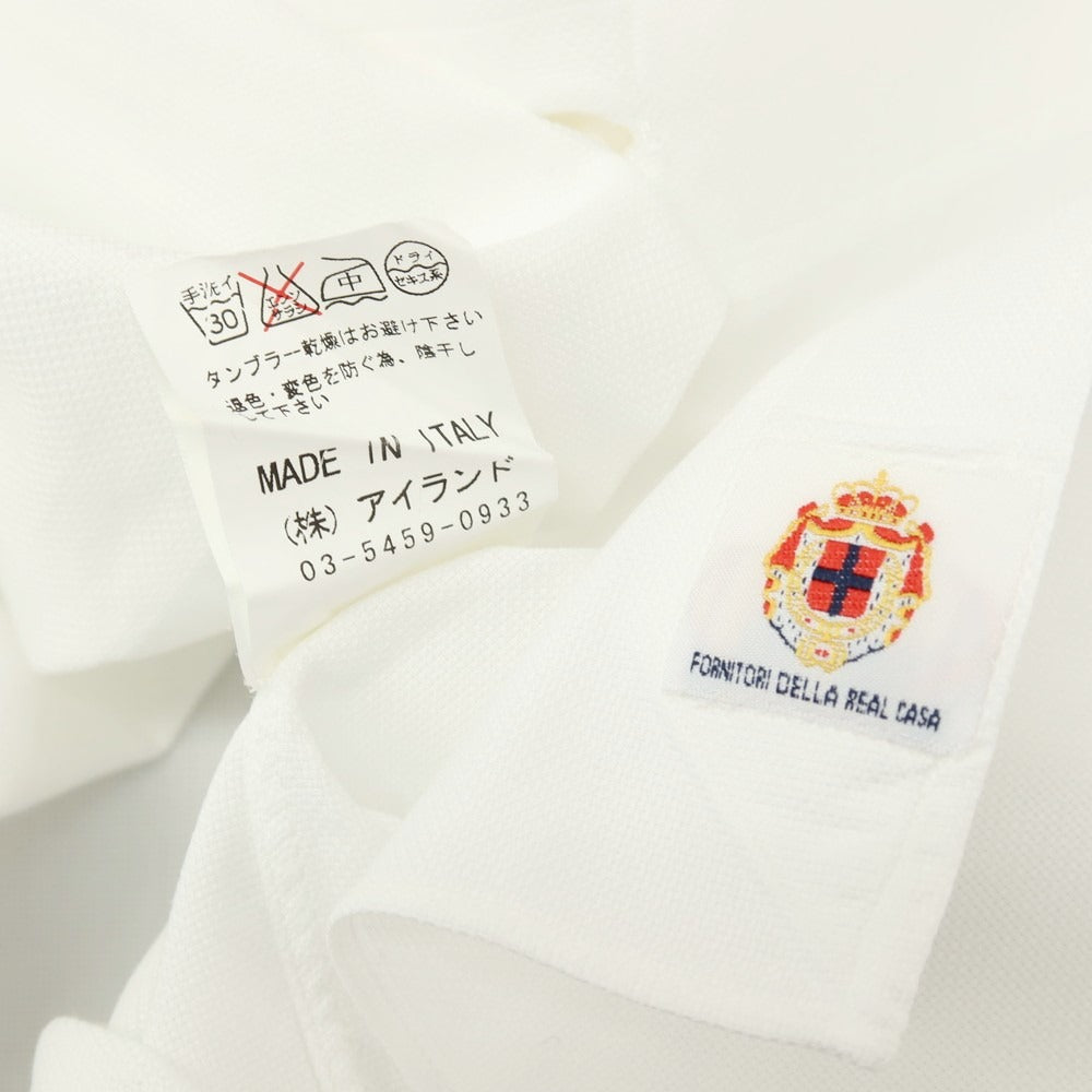 【中古】ルイジ ボレッリ Luigi Borrelli コットン ボタンダウン ドレスシャツ ホワイト【サイズ38】【 状態ランクB 】【 メンズ 】