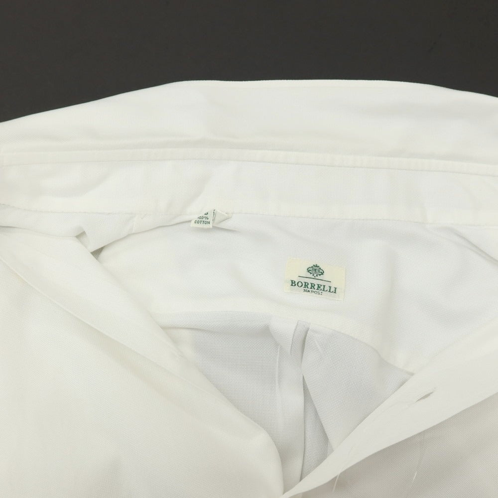 【中古】ルイジ ボレッリ Luigi Borrelli コットン ボタンダウン ドレスシャツ ホワイト【サイズ38】【 状態ランクB 】【 メンズ 】