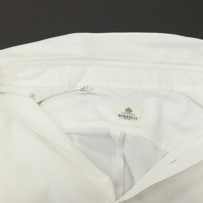 【中古】ルイジ ボレッリ Luigi Borrelli コットン ボタンダウン ドレスシャツ ホワイト【サイズ38】【 状態ランクB 】【 メンズ 】