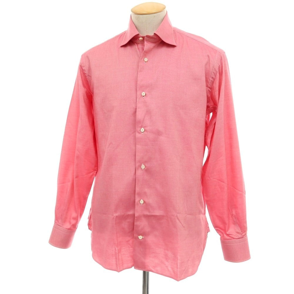 【中古】ギローバー GUY ROVER コットン セミワイドカラー カジュアルシャツ レッド【サイズ38】【 状態ランクC 】【 メンズ 】