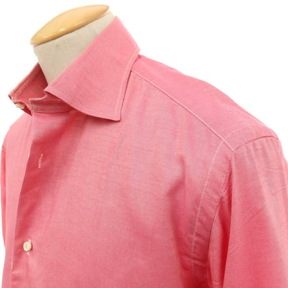 【中古】ギローバー GUY ROVER コットン セミワイドカラー カジュアルシャツ レッド【サイズ38】【 状態ランクC 】【 メンズ 】