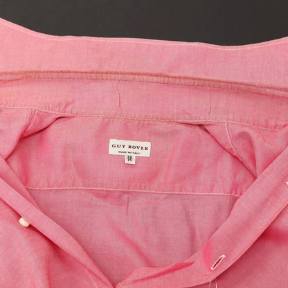 【中古】ギローバー GUY ROVER コットン セミワイドカラー カジュアルシャツ レッド【サイズ38】【 状態ランクC 】【 メンズ 】