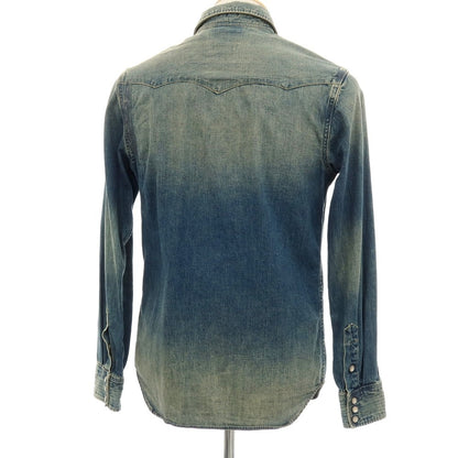【中古】ダブルアールエル RRL DOUBLE RL コットン デニム ウエスタンシャツ ネイビー【 S 】【 状態ランクB 】【 メンズ 】 []