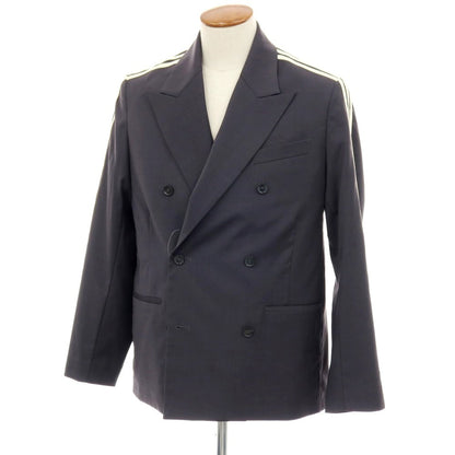 【中古】アディダス adidas ×KITH ウール ポリエステルポリウレタン ダブル6B カジュアルジャケット グレー【サイズJP M】【 状態ランクB 】【 メンズ 】