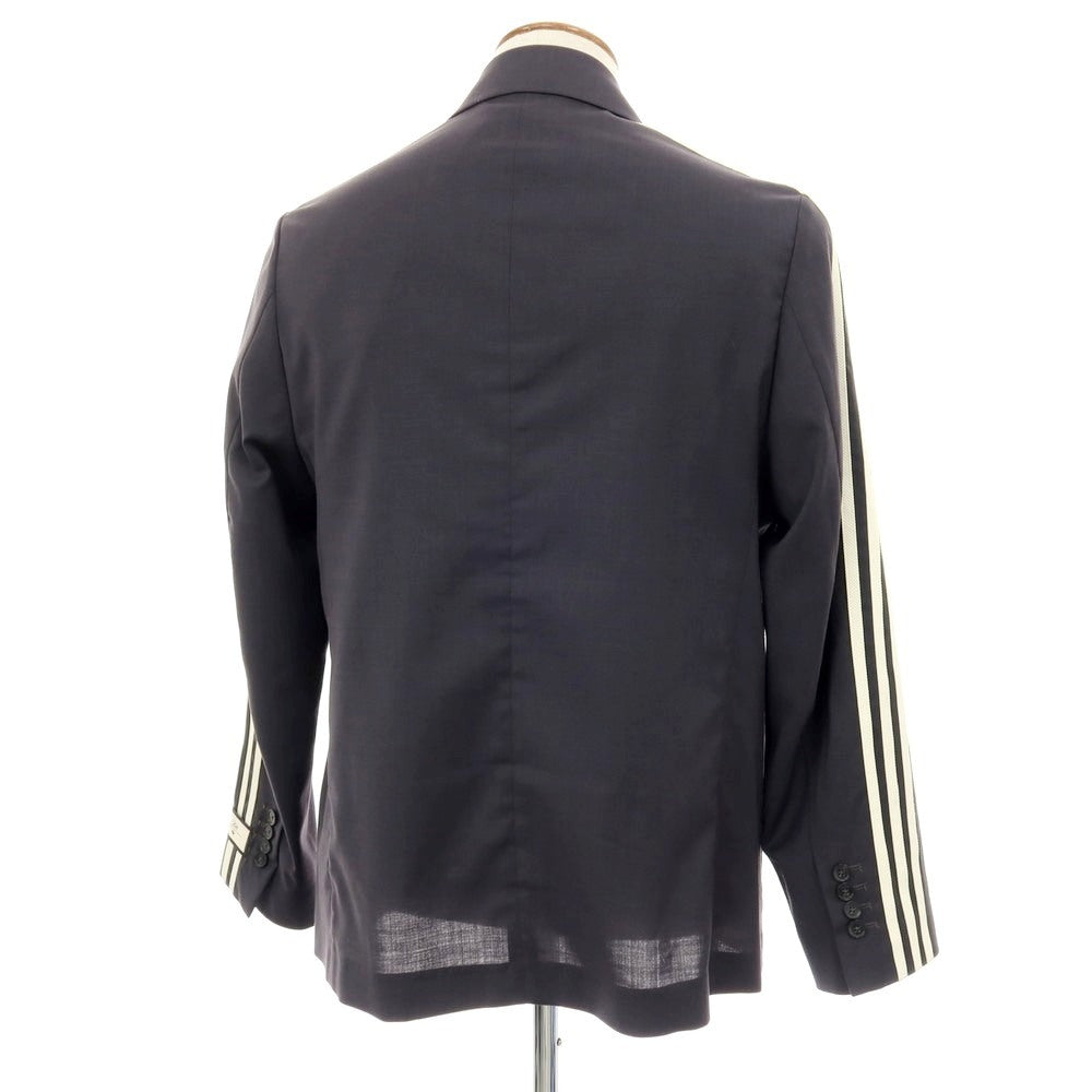 【中古】アディダス adidas ×KITH ウール ポリエステルポリウレタン ダブル6B カジュアルジャケット グレー【 サイズJP M 】【 状態ランクB 】【 メンズ 】