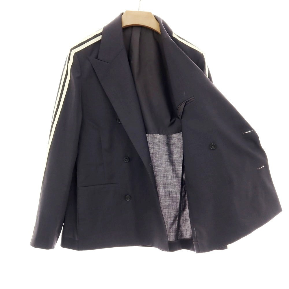 【中古】アディダス adidas ×KITH ウール ポリエステルポリウレタン ダブル6B カジュアルジャケット グレー【 サイズJP M 】【 状態ランクB 】【 メンズ 】