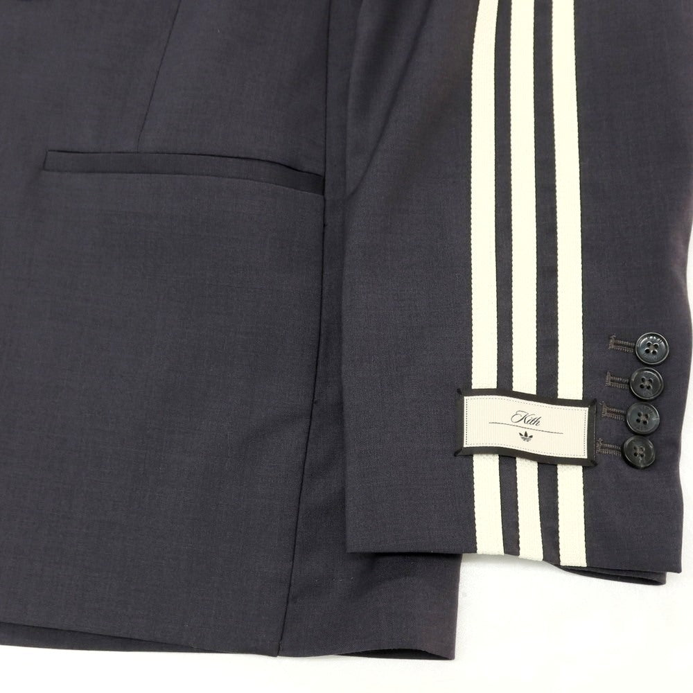【中古】アディダス adidas ×KITH ウール ポリエステルポリウレタン ダブル6B カジュアルジャケット グレー【 サイズJP M 】【 状態ランクB 】【 メンズ 】