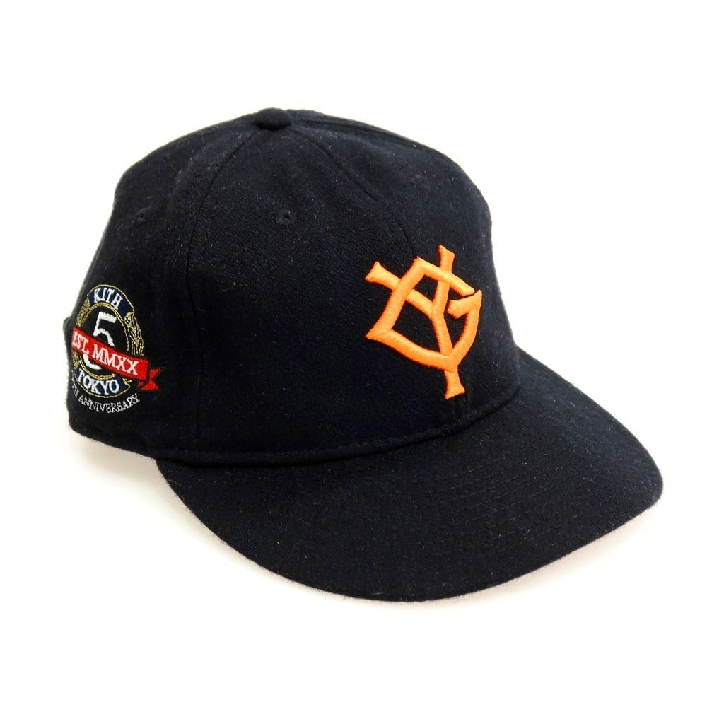 【中古】キス KITH × NEW ERA × 読売ジャイアンツ ベースボールキャップ 帽子 ブラックxオレンジ【 状態ランクA 】【 メンズ 】