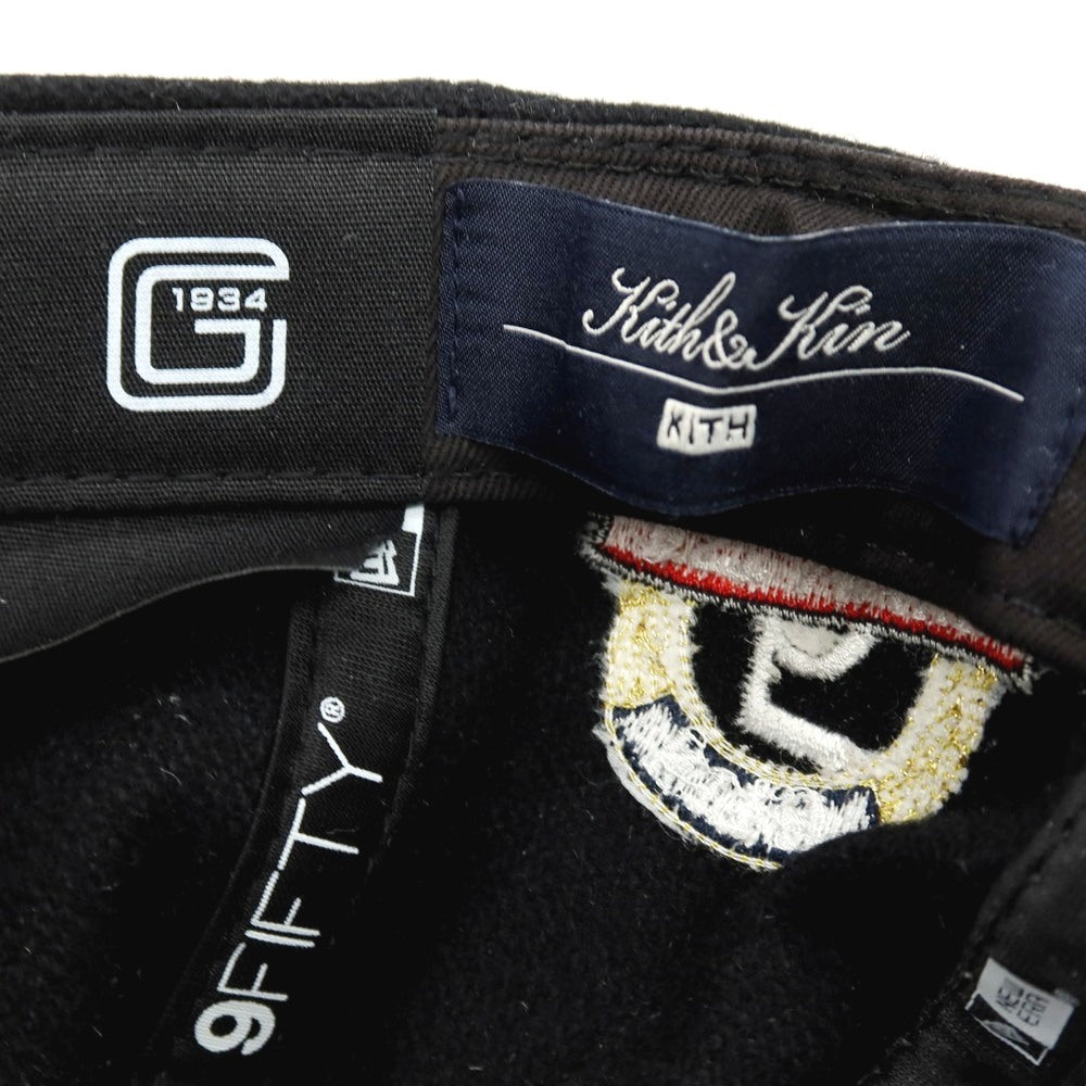 【中古】キス KITH × NEW ERA × 読売ジャイアンツ ベースボールキャップ 帽子 ブラックxオレンジ【 状態ランクA 】【 メンズ 】