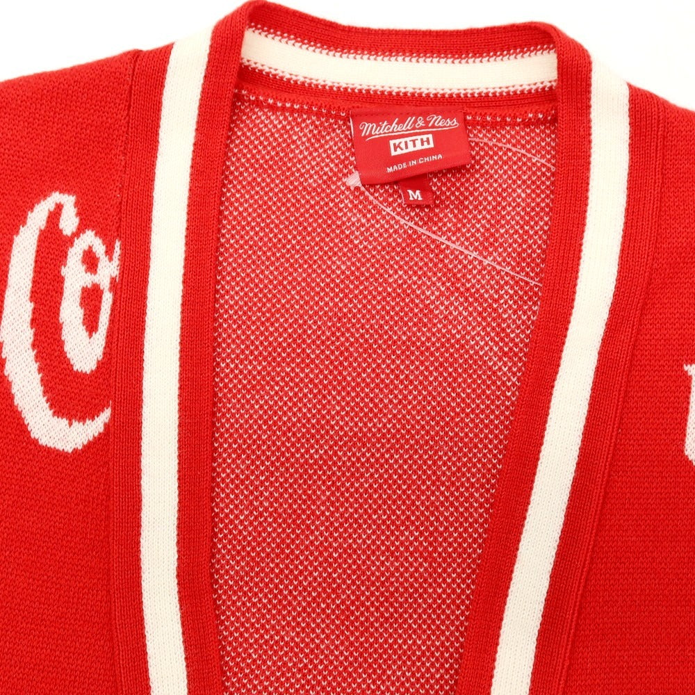 【中古】キス KITH × COCA COLA アクリルウール ジャカード カーディガン レッド【サイズM】【 状態ランクB 】【 メンズ 】