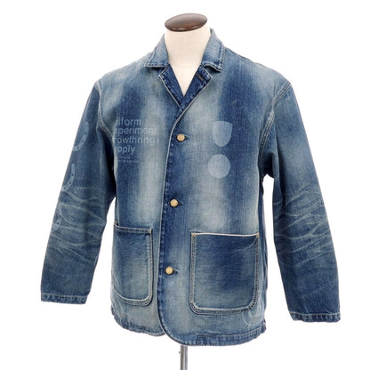 【中古】ユニフォームエクスペリメント uniform experiment × GROWTHRING &amp; SUPPLY 2026年春夏 デニムジャケット ブルー【サイズ3】【 状態ランクA 】【 メンズ 】