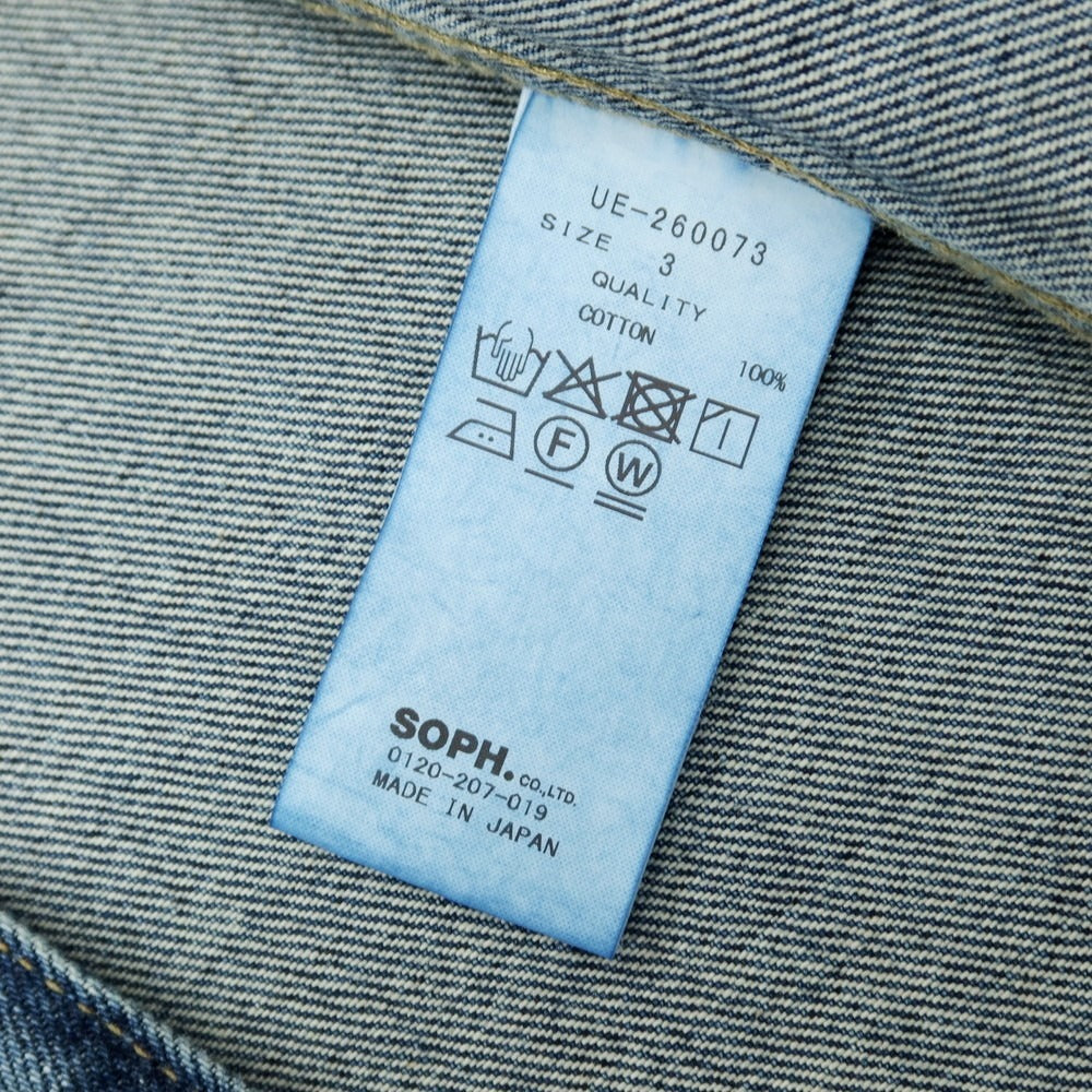 【中古】ユニフォームエクスペリメント uniform experiment × GROWTHRING &amp; SUPPLY 2026年春夏 デニムジャケット ブルー【サイズ3】【 状態ランクA 】【 メンズ 】