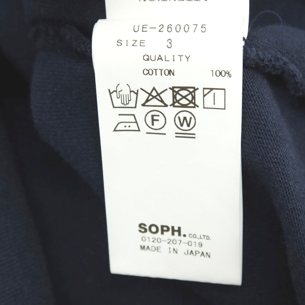 【中古】ユニフォームエクスペリメント uniform experiment × GrowthRing &amp; Supply 2026年春夏 GRS FADED 半袖Ｔシャツ ネイビー【サイズ3】【 状態ランクA 】【 メンズ 】