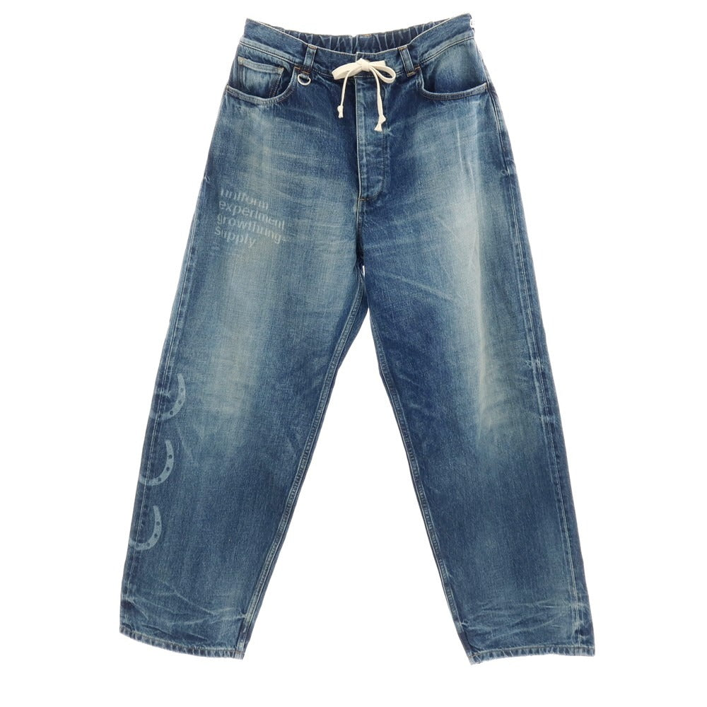 【中古】ユニフォームエクスペリメント uniform experiment × GrowthRing &amp; Supply 2026年春夏 コットン イージーデニムパンツ ジーンズ ブルー【サイズ3】【 状態ランクA 】【 メンズ 】