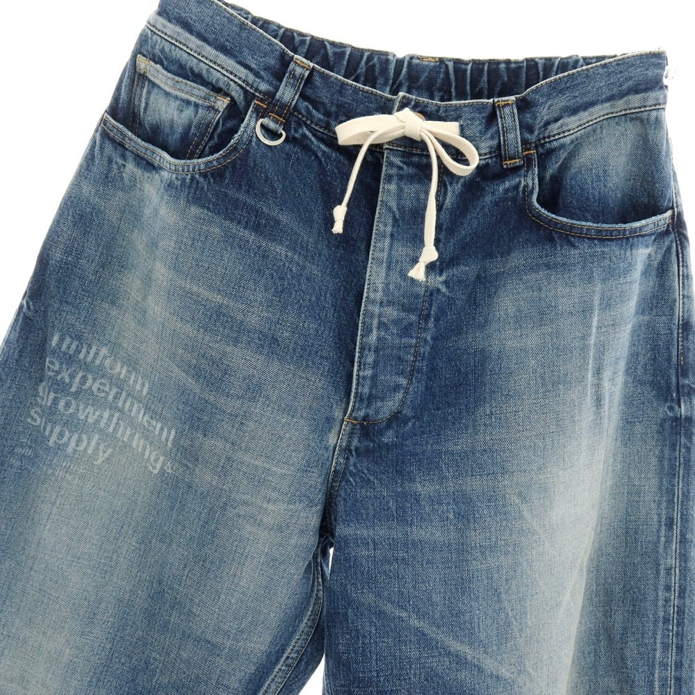 【中古】ユニフォームエクスペリメント uniform experiment × GrowthRing &amp; Supply 2026年春夏 コットン イージーデニムパンツ ジーンズ ブルー【サイズ3】【 状態ランクA 】【 メンズ 】