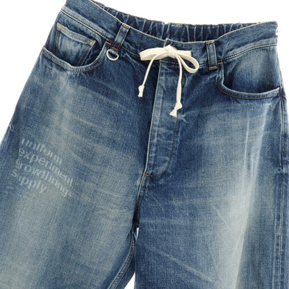 【中古】ユニフォームエクスペリメント uniform experiment × GrowthRing &amp; Supply 2026年春夏 コットン イージーデニムパンツ ジーンズ ブルー【サイズ3】【 状態ランクA 】【 メンズ 】