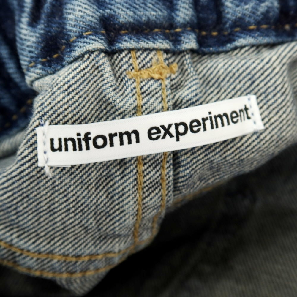 【中古】ユニフォームエクスペリメント uniform experiment × GrowthRing &amp; Supply 2026年春夏 コットン イージーデニムパンツ ジーンズ ブルー【サイズ3】【 状態ランクA 】【 メンズ 】