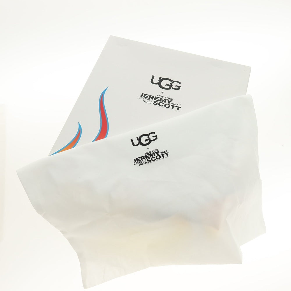 【中古】【未使用】ジェレミースコット JEREMY SCOTT UGG Jeremy Scott Classic Short ムートン ムートンブーツ ベージュxオレンジ【サイズ28】【 状態ランクS 】【 メンズ 】