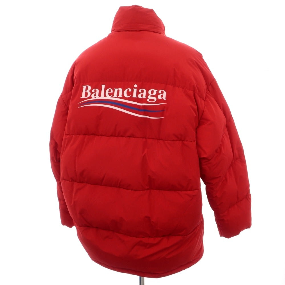 【中古】【未使用】バレンシアガ BALENCIAGA ポリエステルレーヨン オーバーサイズ 中綿ブルゾン レッド【サイズ48】【 状態ランクS 】【 メンズ 】
