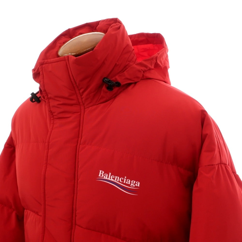 【中古】【未使用】バレンシアガ BALENCIAGA ポリエステルレーヨン オーバーサイズ 中綿ブルゾン レッド【サイズ48】【 状態ランクS 】【 メンズ 】