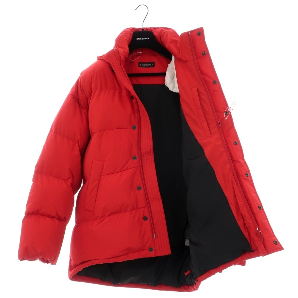【中古】【未使用】バレンシアガ BALENCIAGA ポリエステルレーヨン オーバーサイズ 中綿ブルゾン レッド【サイズ48】【 状態ランクS 】【 メンズ 】