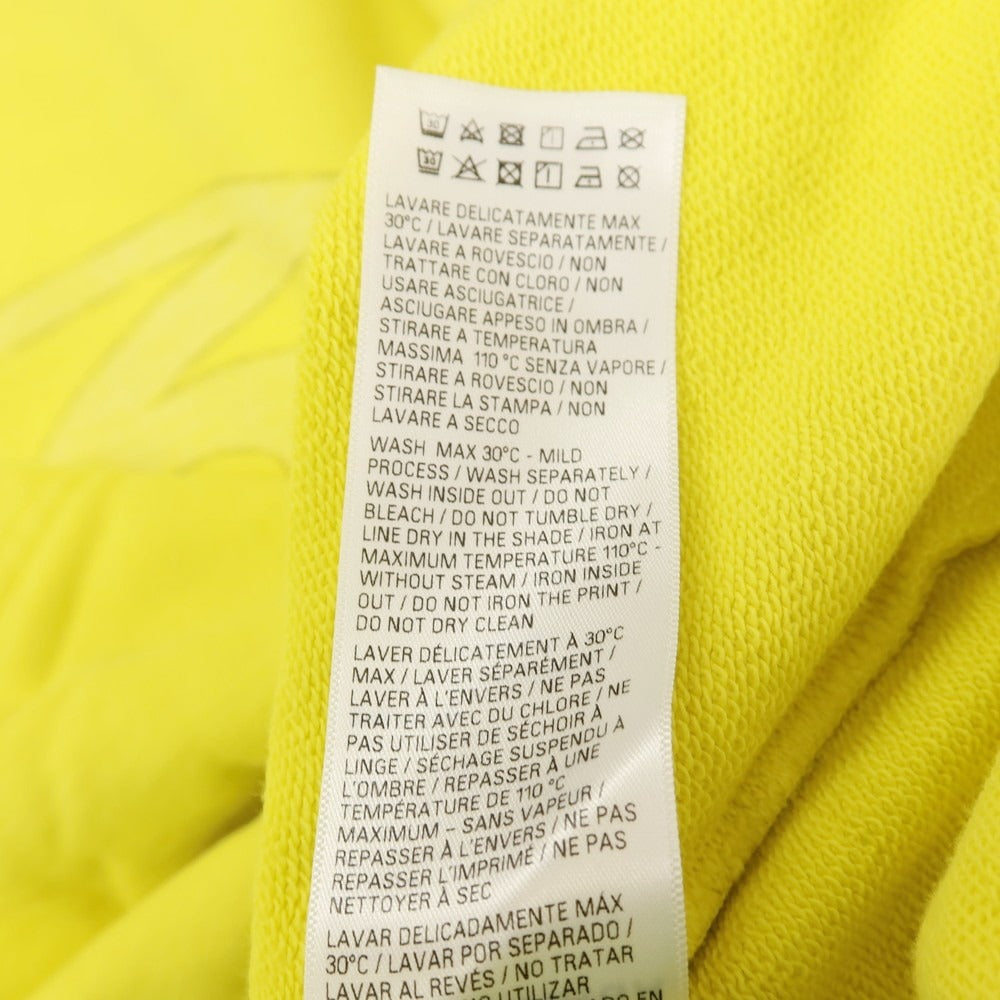 【中古】バレンシアガ BALENCIAGA ダメージ加工 コットン プルオーバー パーカー ライムイエロー【 サイズ3 】【 状態ランクA 】【 メンズ 】 [APD]