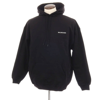 【中古】バレンシアガ BALENCIAGA WARDROBE コットン プルオーバー パーカー ブラック【サイズL】【 状態ランクA 】【 メンズ 】
