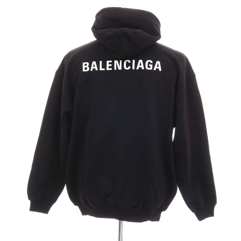 【中古】バレンシアガ BALENCIAGA WARDROBE コットン プルオーバー パーカー ブラック【サイズL】【 状態ランクA 】【 メンズ 】