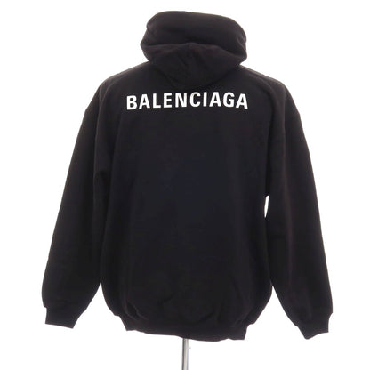 【中古】バレンシアガ BALENCIAGA WARDROBE コットン プルオーバー パーカー ブラック【サイズL】【 状態ランクA 】【 メンズ 】