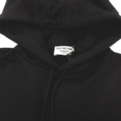 【中古】バレンシアガ BALENCIAGA WARDROBE コットン プルオーバー パーカー ブラック【サイズL】【 状態ランクA 】【 メンズ 】