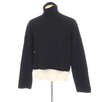 【中古】【未使用】バレンシアガ BALENCIAGA UNI FIT ミドルゲージ リブ編み コットンナイロン タートルネックニット ブラック【サイズS】【 状態ランクS 】【 ユニセックス 】