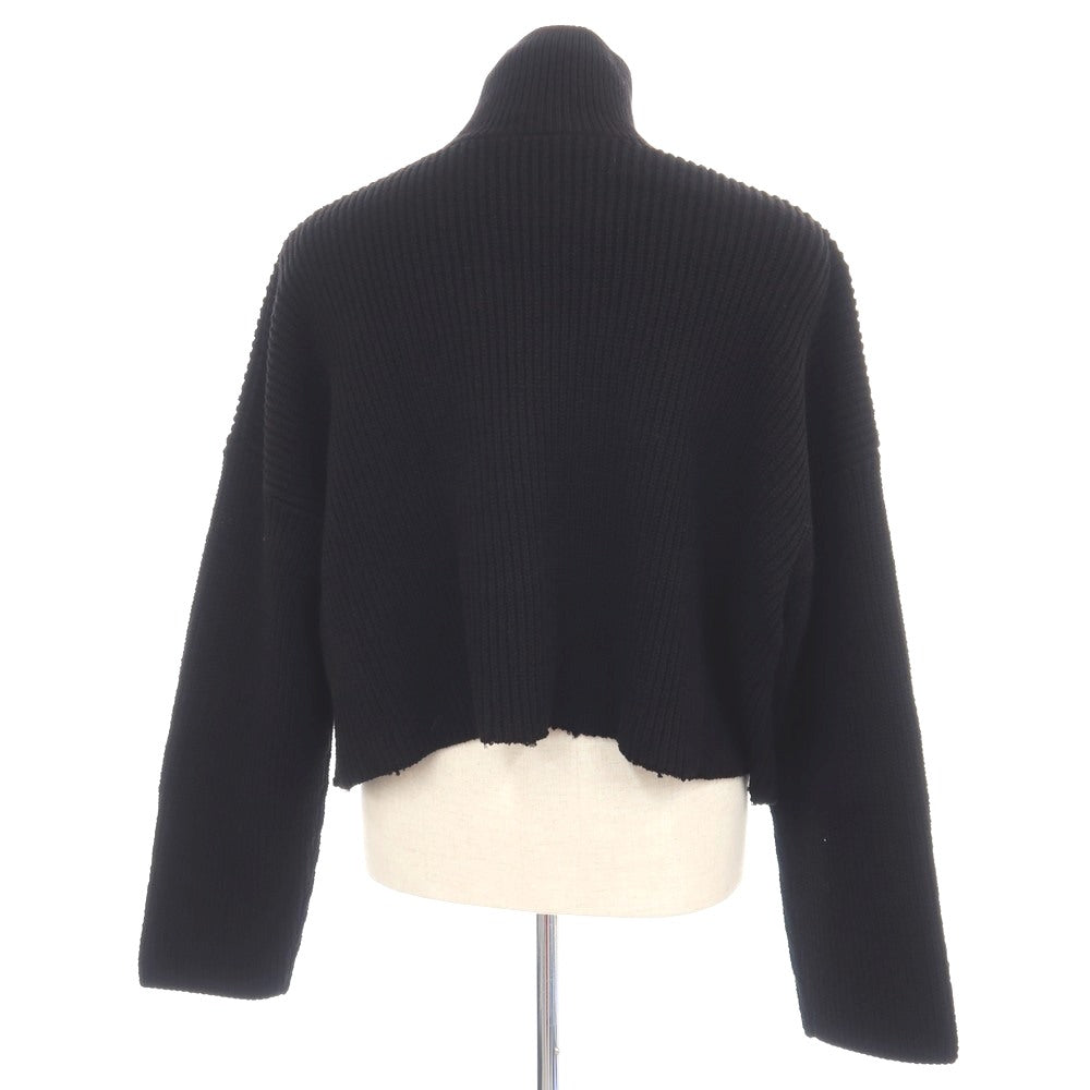 【中古】【未使用】バレンシアガ BALENCIAGA UNI FIT ミドルゲージ リブ編み コットンナイロン タートルネックニット ブラック【サイズS】【 状態ランクS 】【 ユニセックス 】