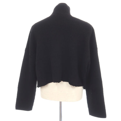 【中古】【未使用】バレンシアガ BALENCIAGA UNI FIT ミドルゲージ リブ編み コットンナイロン タートルネックニット ブラック【サイズS】【 状態ランクS 】【 ユニセックス 】