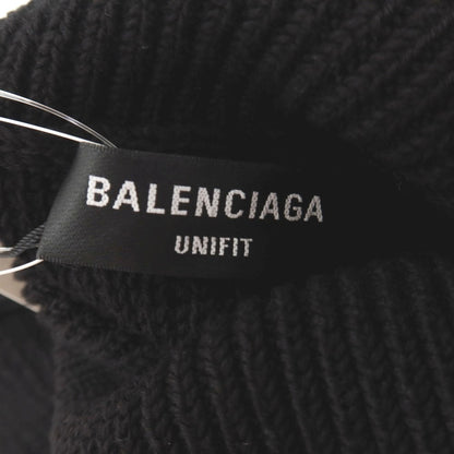 【中古】【未使用】バレンシアガ BALENCIAGA UNI FIT ミドルゲージ リブ編み コットンナイロン タートルネックニット ブラック【サイズS】【 状態ランクS 】【 ユニセックス 】