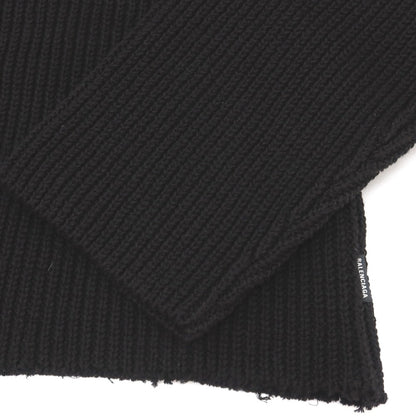 【中古】【未使用】バレンシアガ BALENCIAGA UNI FIT ミドルゲージ リブ編み コットンナイロン タートルネックニット ブラック【サイズS】【 状態ランクS 】【 ユニセックス 】