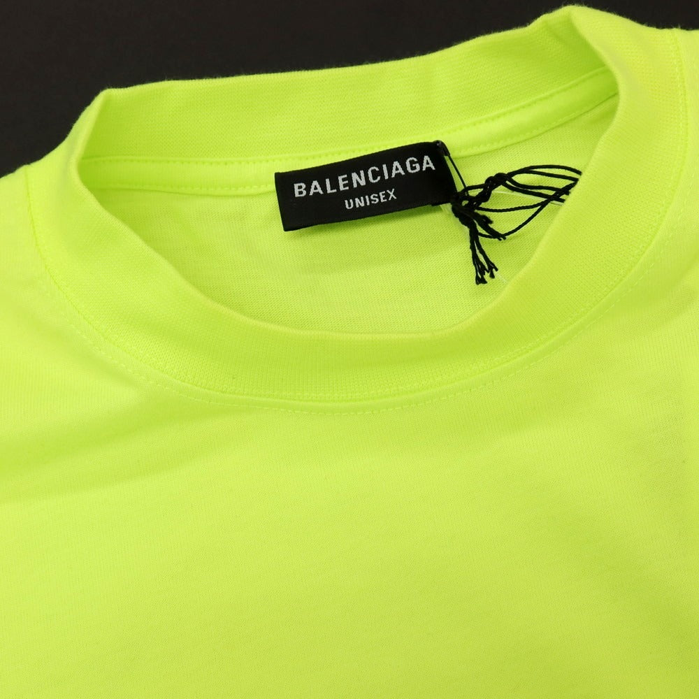 【中古】バレンシアガ BALENCIAGA World Food Programme コットン クルーネック 半袖Ｔシャツ ネオンライム【サイズXS】【 状態ランクB 】【 メンズ 】[CPD]