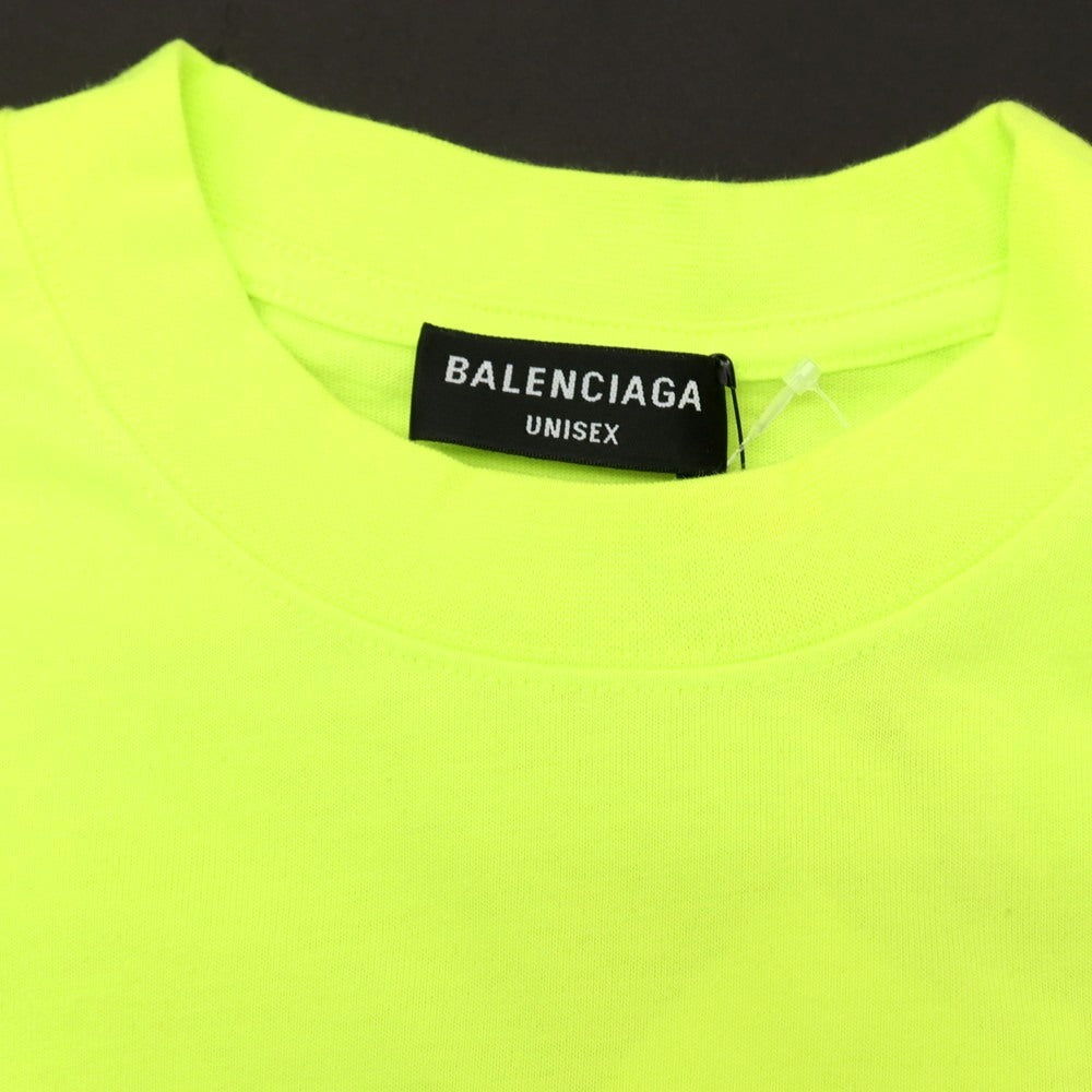 【中古】バレンシアガ BALENCIAGA World Food Programme コットン クルーネック 半袖Ｔシャツ ネオンライム【サイズS】【 状態ランクA 】【 メンズ 】[CPD]
