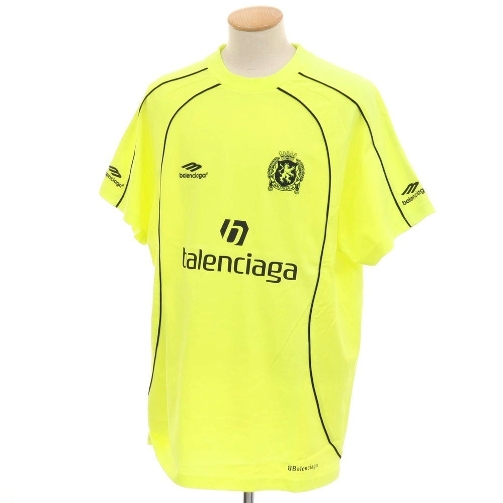 【中古】バレンシアガ BALENCIAGA コットン クルーネック 半袖Ｔシャツ ネオンイエロー【サイズ1】【 状態ランクA 】【 メンズ 】[CPD]