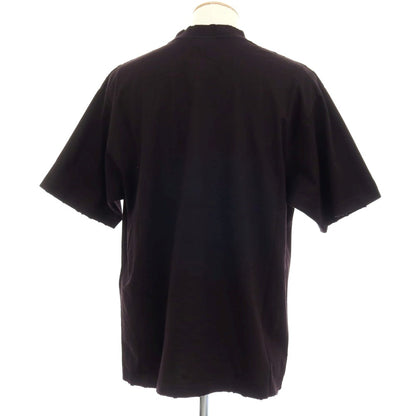 【中古】バレンシアガ BALENCIAGA ダメージ加工 コットン CD 半袖Ｔシャツ ブラック【サイズS】【 状態ランクA 】【 メンズ 】