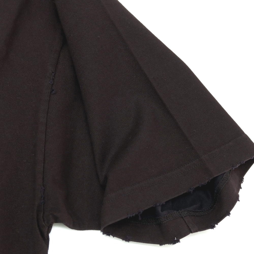 【中古】バレンシアガ BALENCIAGA ダメージ加工 コットン CD 半袖Ｔシャツ ブラック【サイズS】【 状態ランクA 】【 メンズ 】[CPD]
