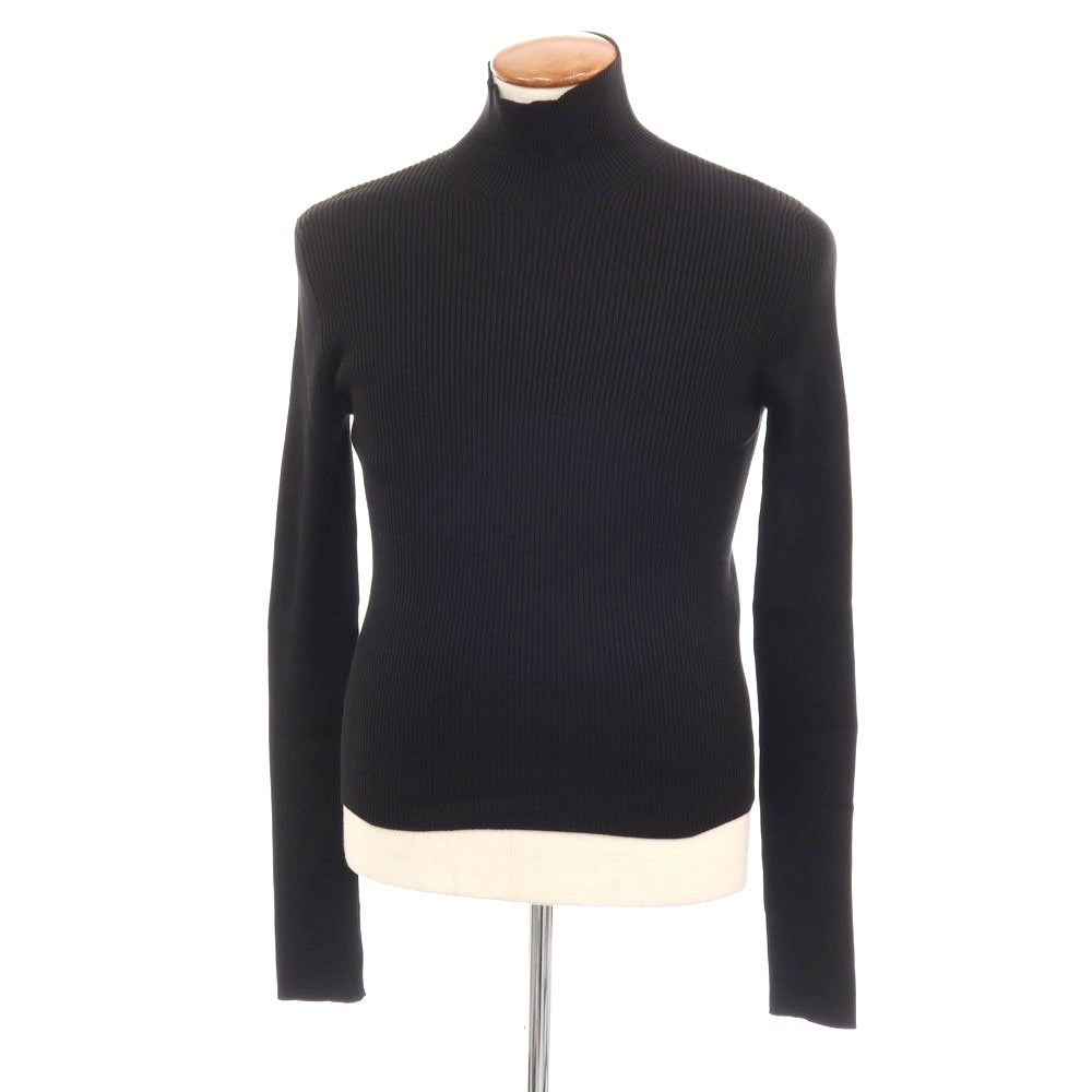 【中古】バレンシアガ BALENCIAGA GARDE-ROBE シルク ハイネック リブニット ブラック【サイズM】【 状態ランクA 】【 メンズ 】[BPD]