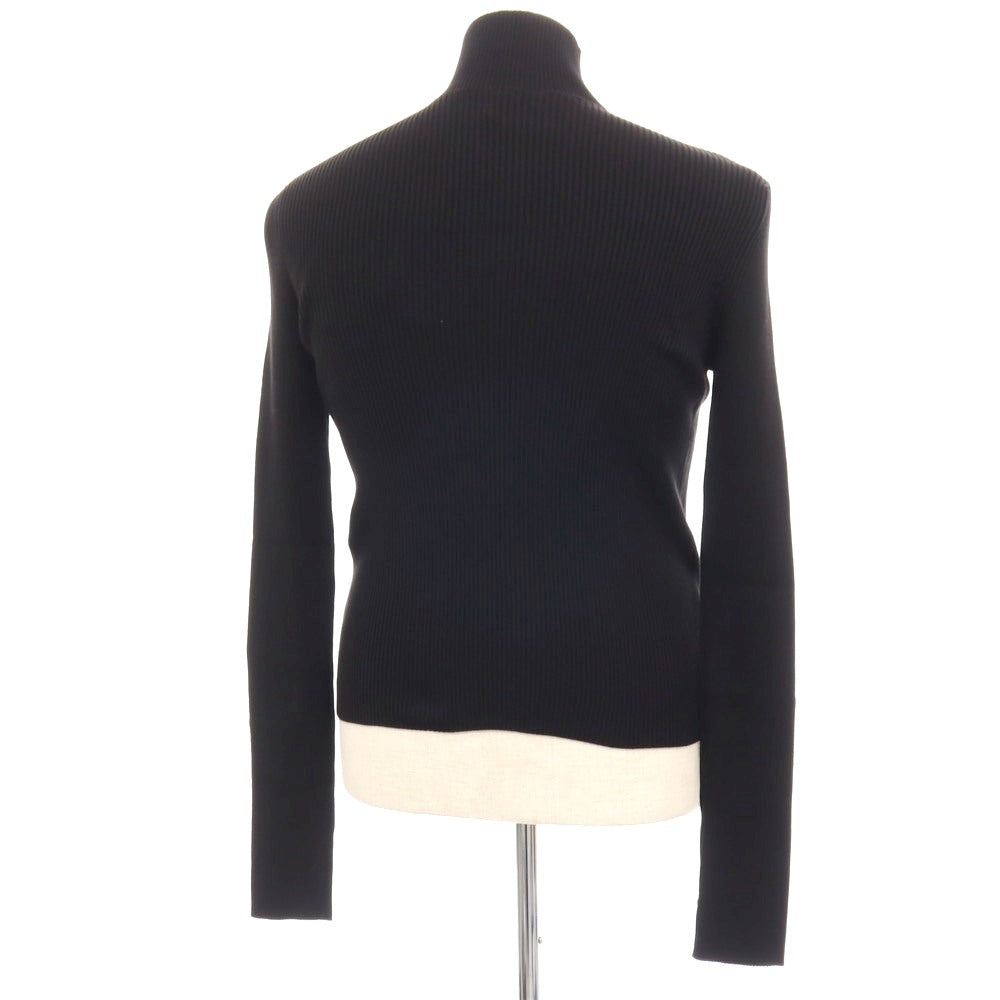 【中古】バレンシアガ BALENCIAGA GARDE-ROBE シルク ハイネック リブニット ブラック【サイズM】【 状態ランクA 】【 メンズ 】[BPD]