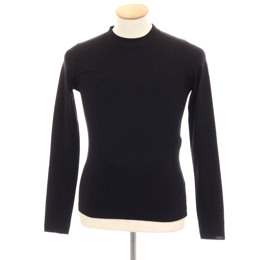 【中古】【未使用】バレンシアガ BALENCIAGA GARDE-ROBE コットンポリウレタン クルーネック 長袖Ｔシャツ ブラック【サイズS】【 状態ランクS 】【 メンズ 】[BPD]