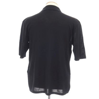【中古】【未使用】サンローラン SAINT LAURENT ウール 半袖 ポロニット ブラック【サイズS】【 状態ランクS 】【 メンズ 】
