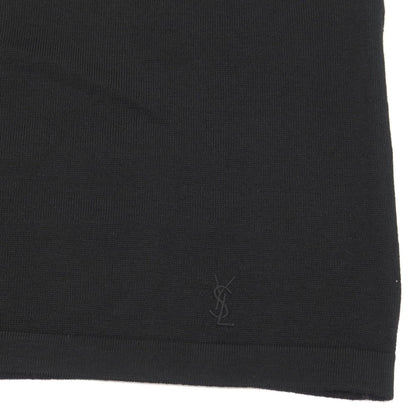 【中古】【未使用】サンローラン SAINT LAURENT ウール 半袖 ポロニット ブラック【サイズS】【 状態ランクS 】【 メンズ 】