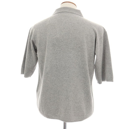 【中古】【未使用】サンローランパリ SAINT LAURENT PARIS スキッパー ウール 半袖 ポロニット グレー【サイズM】【 状態ランクS 】【 メンズ 】