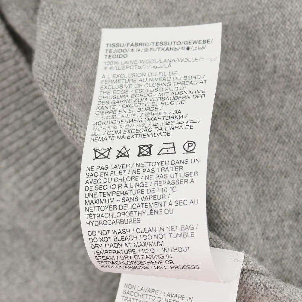 【中古】【未使用】サンローランパリ SAINT LAURENT PARIS スキッパー ウール 半袖 ポロニット グレー【サイズM】【 状態ランクS 】【 メンズ 】
