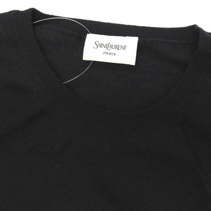 【中古】【未使用】サンローランパリ SAINT LAURENT PARIS ハイゲージ ウール クルーネックニット ブラック【サイズS】【 状態ランクS 】【 メンズ 】